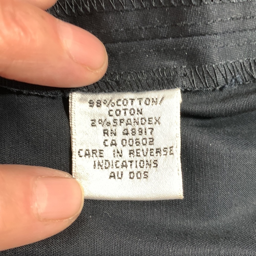 Calvin Klein Dark Navy Blue creased work pants / office pants Size 14 good cond - Picture 6 of 7